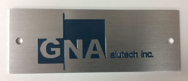 Etching on stainless plate with color filling