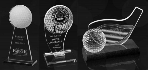 modèle courant pour le golf en verre, cristal ou autre matière