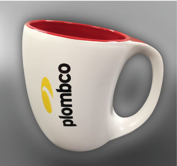 Silkscreen 2 colors on a cup for Plombco